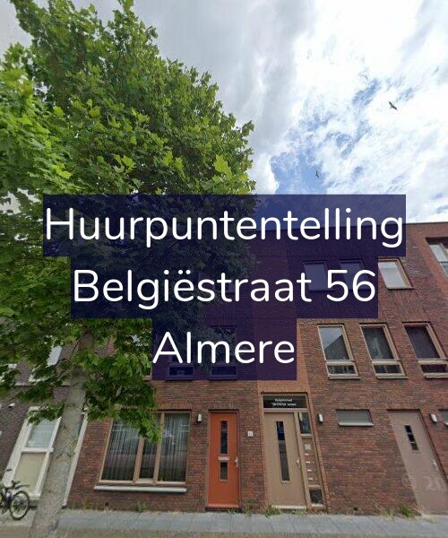 Foto gevel Huurpuntentelling voor Belgiëstraat 56, Almere