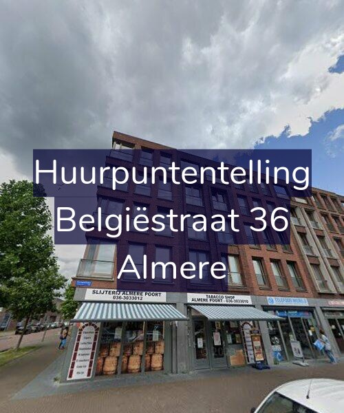 Foto gevel Huurpuntentelling voor Belgiëstraat 36, Almere