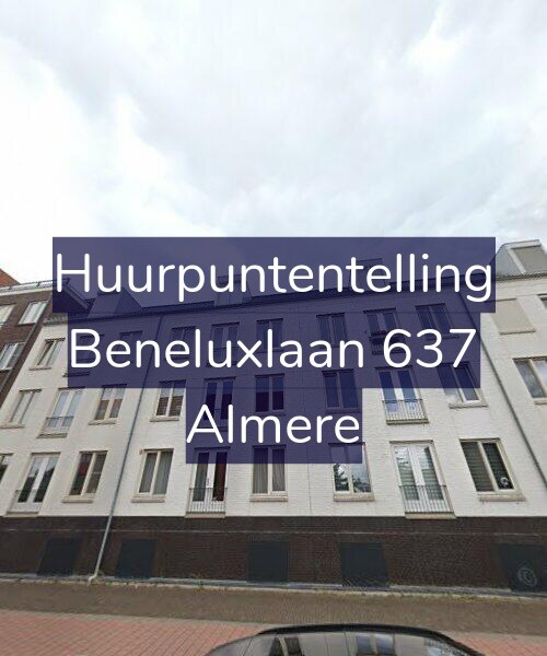 Foto gevel Huurpuntentelling voor Beneluxlaan 637, Almere