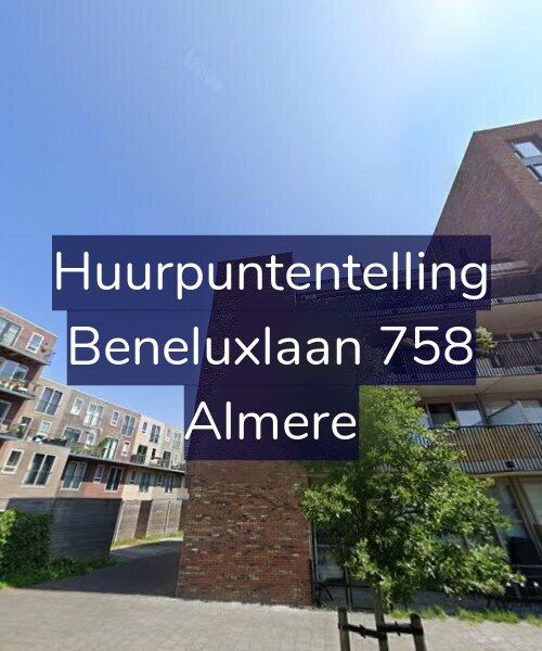 Foto gevel Huurpuntentelling voor Beneluxlaan 758, Almere