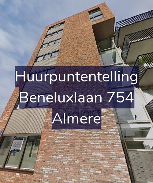 Foto gevel Huurpuntentelling voor Beneluxlaan 754, Almere