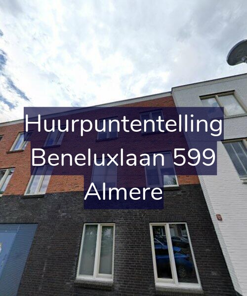 Foto gevel Huurpuntentelling voor Beneluxlaan 599, Almere