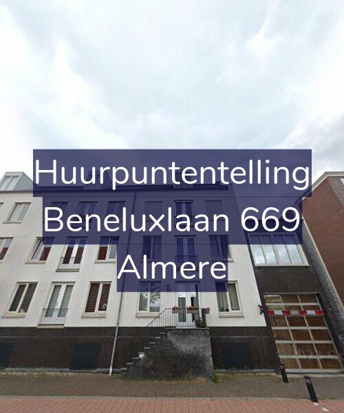 Foto gevel Huurpuntentelling voor Beneluxlaan 669, Almere