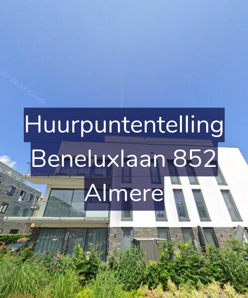 Foto gevel Huurpuntentelling voor Beneluxlaan 852, Almere