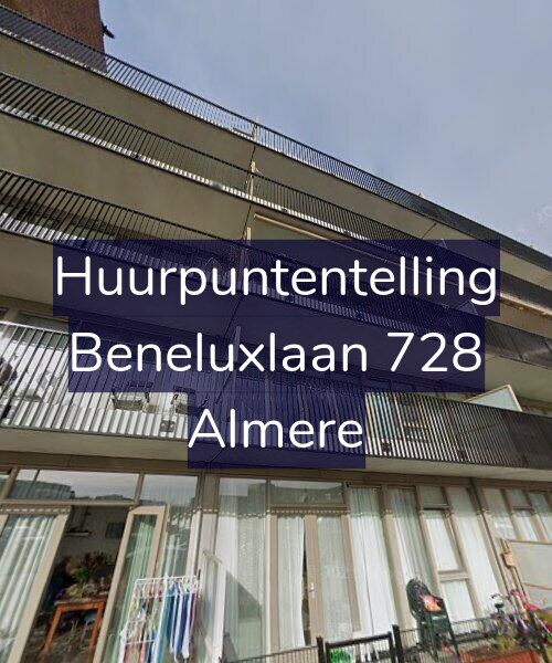 Foto gevel Huurpuntentelling voor Beneluxlaan 728, Almere