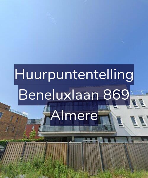 Foto gevel Huurpuntentelling voor Beneluxlaan 869, Almere