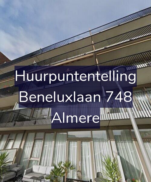 Foto gevel Huurpuntentelling voor Beneluxlaan 748, Almere