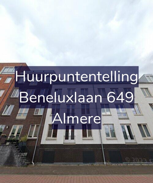 Foto gevel Huurpuntentelling voor Beneluxlaan 649, Almere