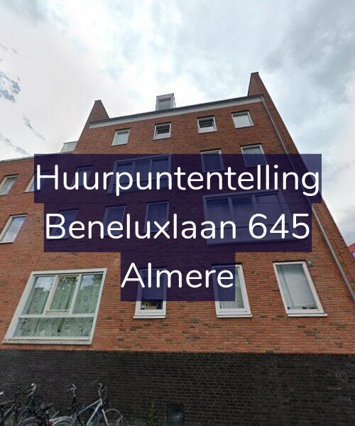 Foto gevel Huurpuntentelling voor Beneluxlaan 645, Almere