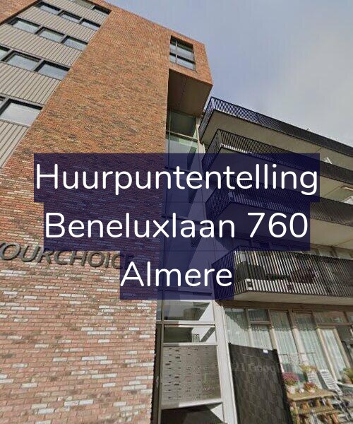 Foto gevel Huurpuntentelling voor Beneluxlaan 760, Almere