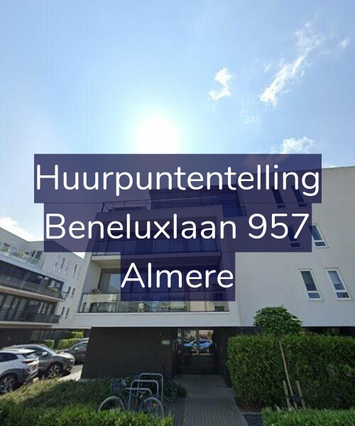 Foto gevel Huurpuntentelling voor Beneluxlaan 957, Almere