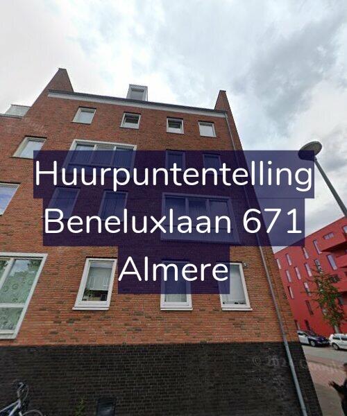 Foto gevel Huurpuntentelling voor Beneluxlaan 671, Almere