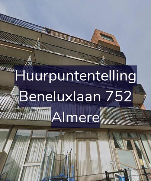 Foto gevel Huurpuntentelling voor Beneluxlaan 752, Almere