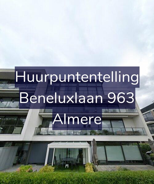 Foto gevel Huurpuntentelling voor Beneluxlaan 963, Almere