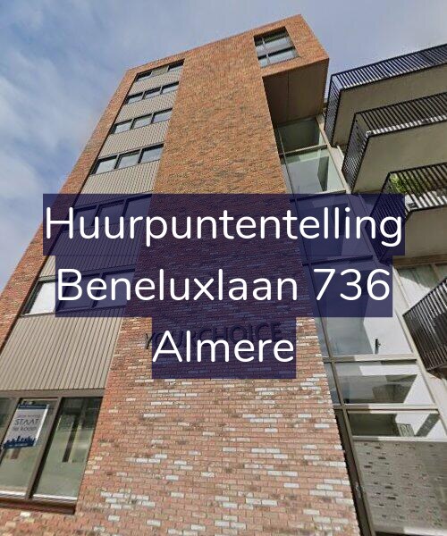 Foto gevel Huurpuntentelling voor Beneluxlaan 736, Almere