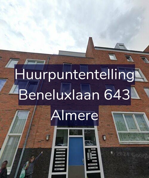 Foto gevel Huurpuntentelling voor Beneluxlaan 643, Almere