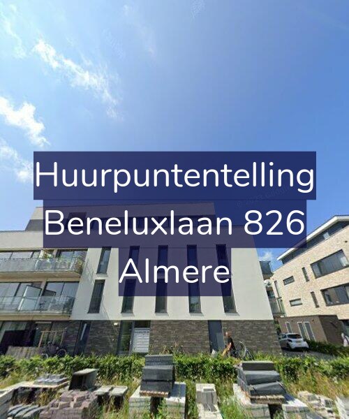 Foto gevel Huurpuntentelling voor Beneluxlaan 826, Almere