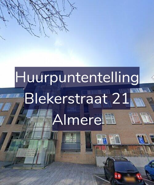 Foto gevel Huurpuntentelling voor Blekerstraat 21, Almere
