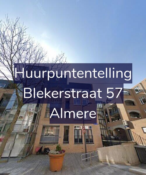 Foto gevel Huurpuntentelling voor Blekerstraat 57, Almere