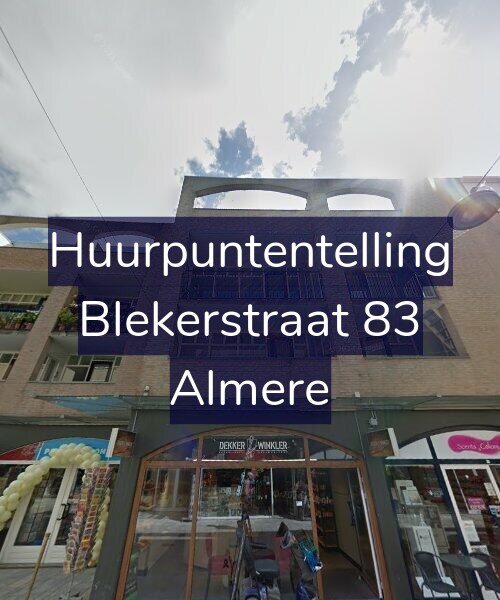 Foto gevel Huurpuntentelling voor Blekerstraat 83, Almere
