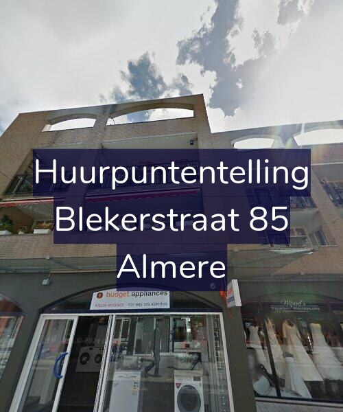 Foto gevel Huurpuntentelling voor Blekerstraat 85, Almere
