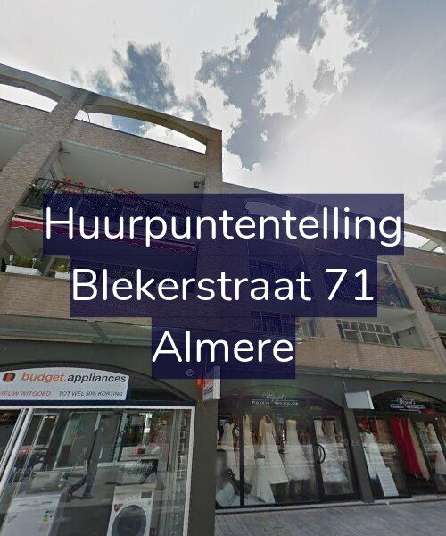 Foto gevel Huurpuntentelling voor Blekerstraat 71, Almere