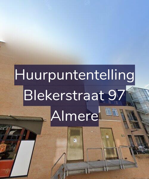 Foto gevel Huurpuntentelling voor Blekerstraat 97, Almere
