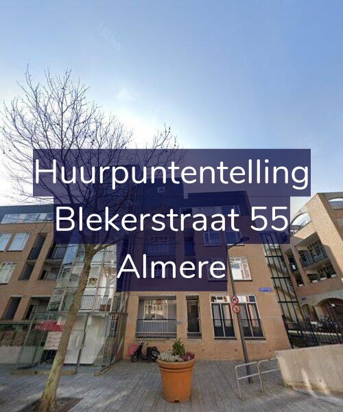 Foto gevel Huurpuntentelling voor Blekerstraat 55, Almere