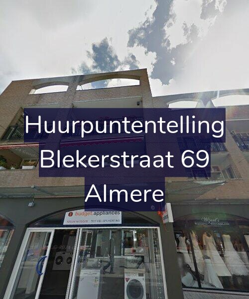 Foto gevel Huurpuntentelling voor Blekerstraat 69, Almere