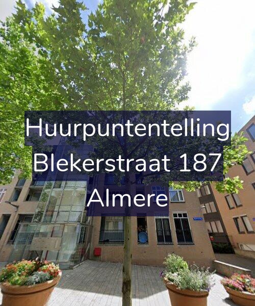 Foto gevel Huurpuntentelling voor Blekerstraat 187, Almere