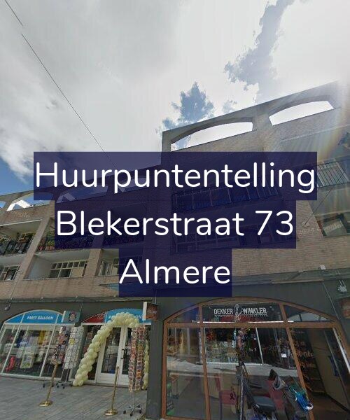 Foto gevel Huurpuntentelling voor Blekerstraat 73, Almere