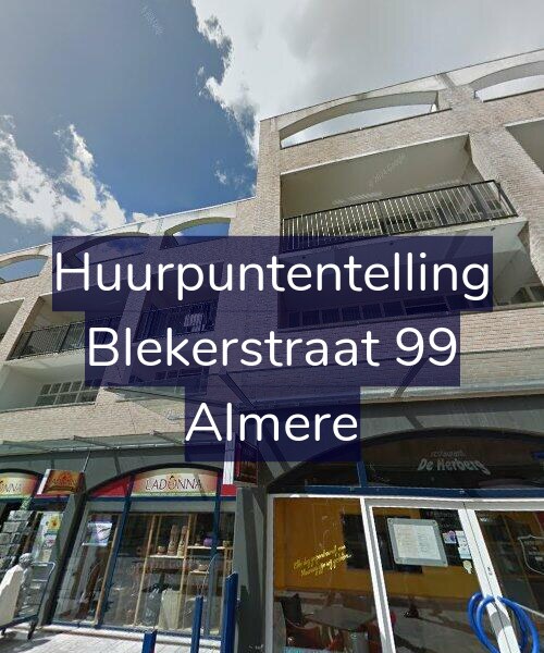 Foto gevel Huurpuntentelling voor Blekerstraat 99, Almere