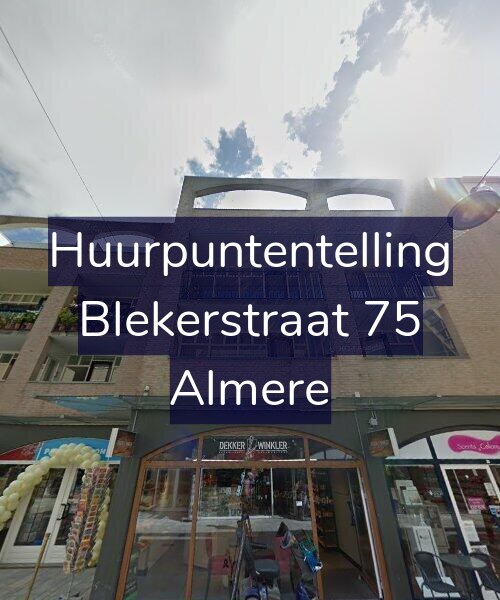 Foto gevel Huurpuntentelling voor Blekerstraat 75, Almere
