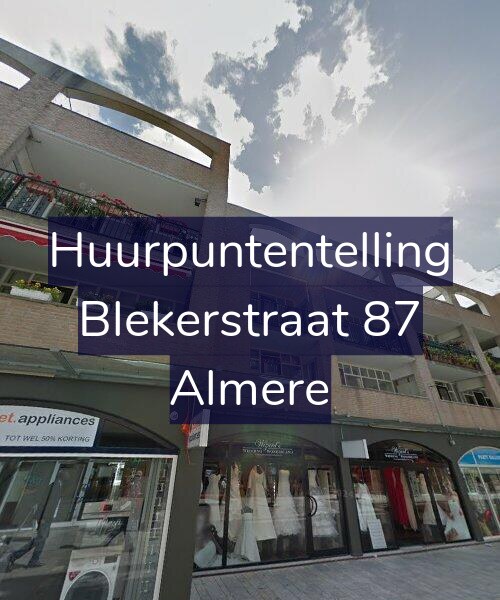 Foto gevel Huurpuntentelling voor Blekerstraat 87, Almere