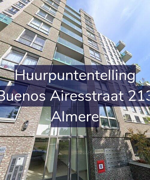 Foto gevel Huurpuntentelling voor Buenos Airesstraat 213, Almere