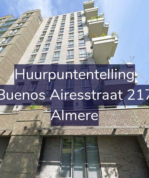 Foto gevel Huurpuntentelling voor Buenos Airesstraat 217, Almere
