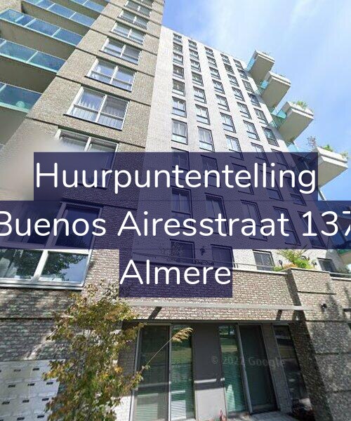 Foto gevel Huurpuntentelling voor Buenos Airesstraat 137, Almere
