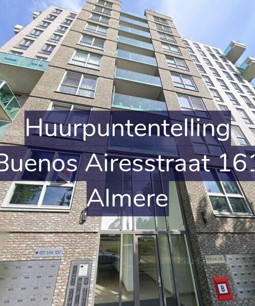 Foto gevel Huurpuntentelling voor Buenos Airesstraat 161, Almere