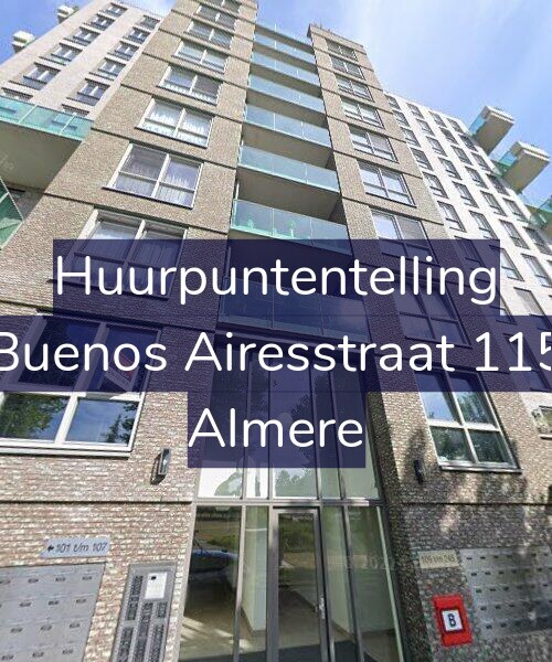 Foto gevel Huurpuntentelling voor Buenos Airesstraat 115, Almere