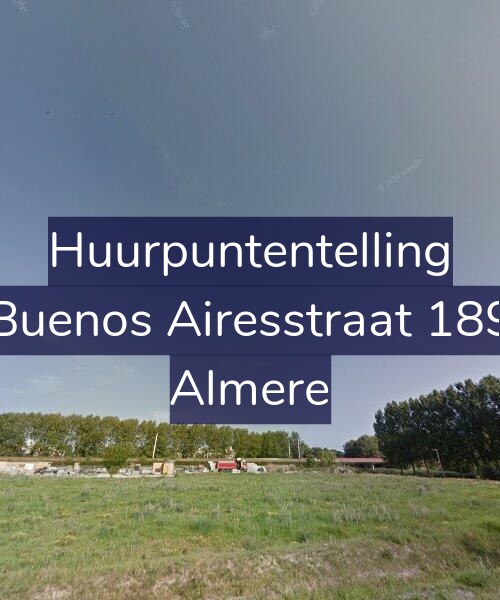 Foto gevel Huurpuntentelling voor Buenos Airesstraat 189, Almere