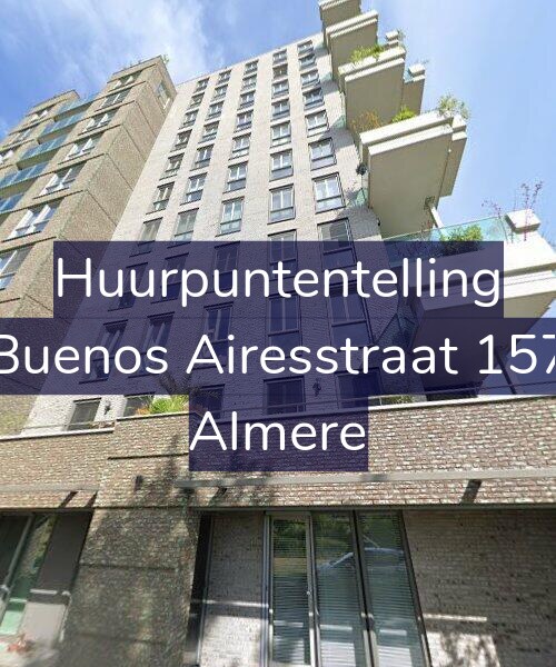 Foto gevel Huurpuntentelling voor Buenos Airesstraat 157, Almere