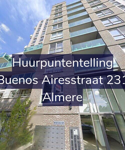 Foto gevel Huurpuntentelling voor Buenos Airesstraat 231, Almere