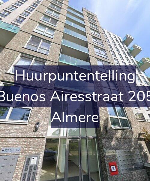 Foto gevel Huurpuntentelling voor Buenos Airesstraat 205, Almere
