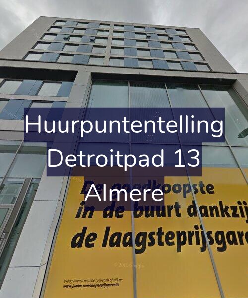 Foto gevel Huurpuntentelling voor Detroitpad 13, Almere