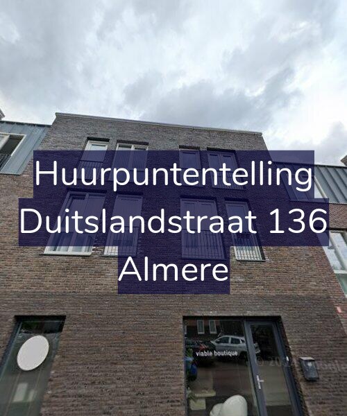 Foto gevel Huurpuntentelling voor Duitslandstraat 136, Almere