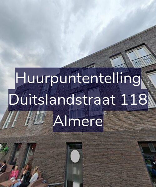 Foto gevel Huurpuntentelling voor Duitslandstraat 118, Almere