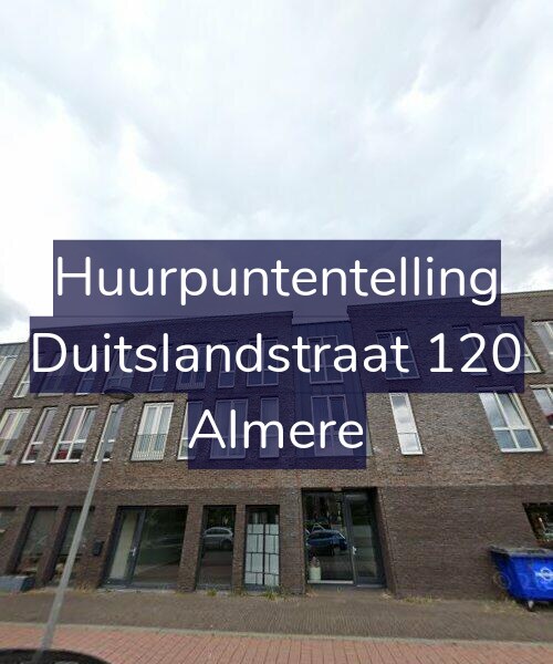 Foto gevel Huurpuntentelling voor Duitslandstraat 120, Almere