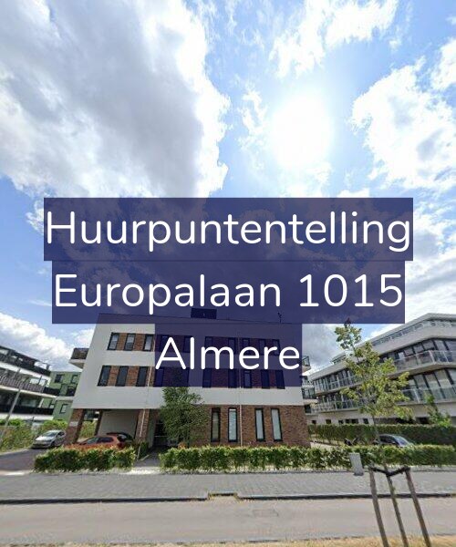 Foto gevel Huurpuntentelling voor Europalaan 1015, Almere