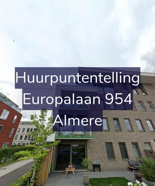 Foto gevel Huurpuntentelling voor Europalaan 954, Almere