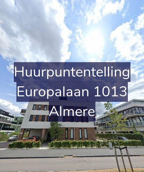 Foto gevel Huurpuntentelling voor Europalaan 1013, Almere